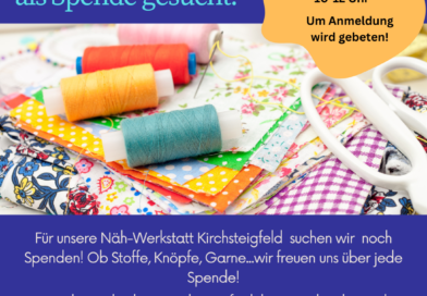 Wir suchen Spenden für unsere Näh-Werkstatt Kirchsteigfeld!